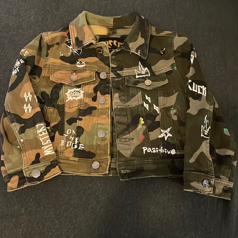 Kids Rockstar camouflage jacket